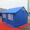 خيمة الطوارئ الممتدة للجيش / المستشفى 30 متر مربع منطقة مقاومة للأشعة فوق البنفسجية اللون الأزرق