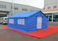 خيمة الطوارئ الممتدة للجيش / المستشفى 30 متر مربع منطقة مقاومة للأشعة فوق البنفسجية اللون الأزرق
