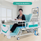 ABS الدرابزين المعدنية مستشفى التمريض سرير قابل للتعديل مع 4 عجلات