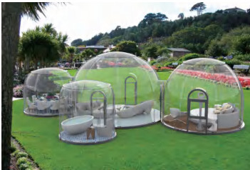 خيمة القبة الجيوديسية الفقاعية البانورامية للحديقة البيئية