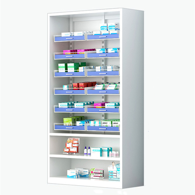 خزانة عرض الأدوية الصيدلانية خزانة ذات أدراج ثلاثية ضياء 500 مم