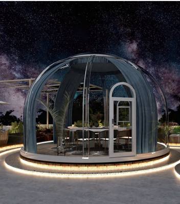 5m PC Bubble Geodesic Dome Glamping Tent لون شفاف بالكامل